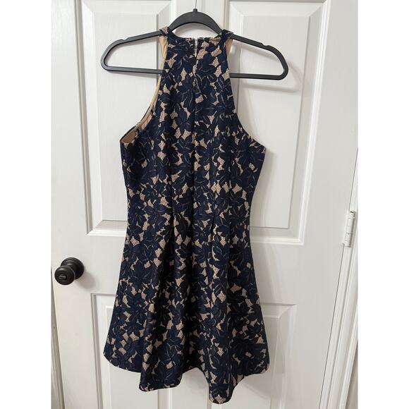 Altar’d State Barton Navy Lace Halter Dress Size M - Picture 2 of 5